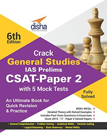 Crack General Studies IAS Prelims (CSAT) - Paper 2 with 5 Mock Tests 6th Edition by Disha Experts