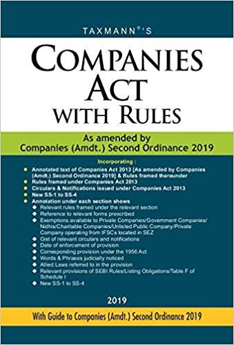 Companies Act with Rules-As Amended by Companies (Amdt.) Ordinance 2018 (Paperback Pocket - 2019 Edition)
