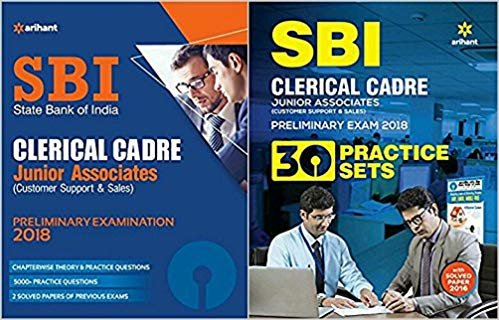 COMBO PACK SBI Clerical Cadre Junior Associates Preliminary Examination WITH 30 Practice 2 Book Set Exam 2018 in English Medium