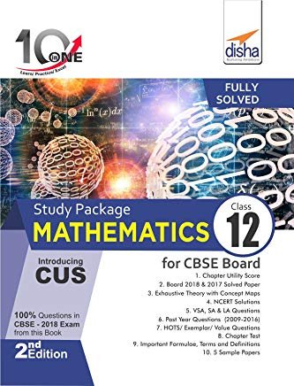 10 in One Study Package for CBSE Mathematics Class 12 with 5 Model Papers 2nd Edition by Disha Experts