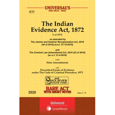 The Indian Evidence Act , 1872 Bare Act By Universal