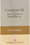 Contract-II alongwith Sale of Goods Act and Partnership Act by sk kapoor Central Law Agency in English