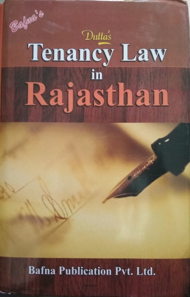 Bafna Tenancy Law In Rajasthan By SK Datta In English Book