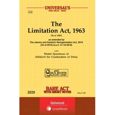 The Limitation Act,1963 Bare Act By Universal