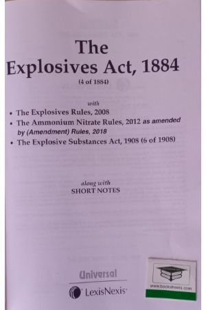 Universal's The Explosives Act, 1884 ( 4 of 1884 ) by Universal LexisNexis
