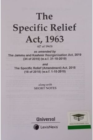Universal's The Specific Relief Act, 1963 by Universal Book Publishers